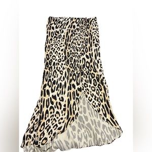 NBD Animal Print Wrap Skirt Multi
Colored Size small